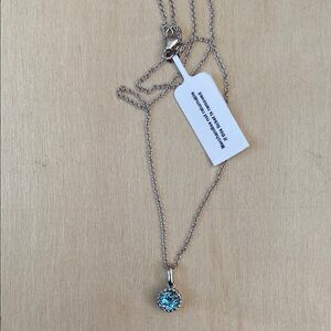 🎉CLEARANCE🎉Elegant Silver Necklace with Blue Topaz jewel